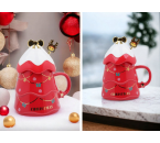 VICENZA CHRISTMAS TREE MUG Y132 RED